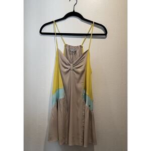 Caractere Silk Blend Tank Top Women’s Size US6 Colorblock Resort Coastal Resort